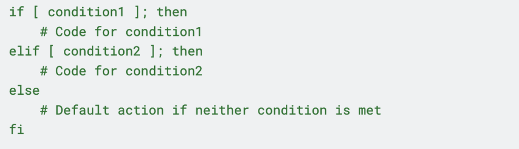 using "elif" for multiple conditions